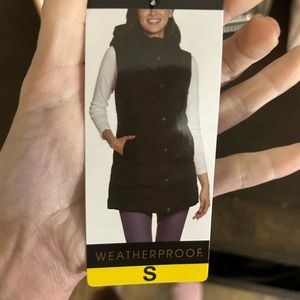 Long black vest weatherproof brand new